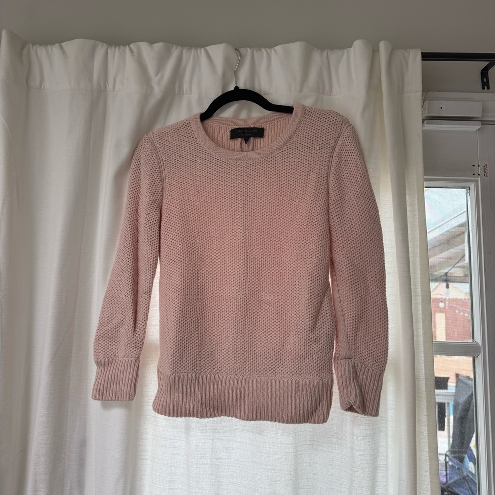 Rag & Bone Collection Pink Knit Crewneck Sweater